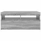 Mobile Porta TV con Luci LED Grigio Sonoma 90x35x40 cm
