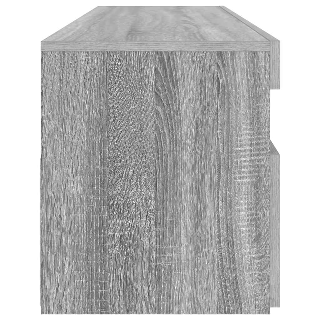 Mobile Porta TV con Luci LED Grigio Sonoma 90x35x40 cm