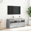 Mobile Porta TV con Luci LED Grigio Sonoma 90x35x40 cm