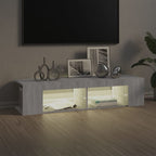 Mobile Porta TV con Luci LED Grigio Sonoma 135x39x30 cm
