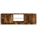 Mobile Porta TV con Luci LED Rovere Fumo 120x30x36 cm