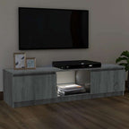 Mobile Porta TV con Luci LED Grigio Sonoma 120x30x36 cm