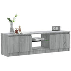 Mobile Porta TV con Luci LED Grigio Sonoma 120x30x36 cm