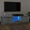 Mobile Porta TV con Luci LED Grigio Sonoma 120x30x36 cm