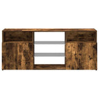 Mobile Porta TV con Luci LED Rovere Fumo 120x30x50 cm