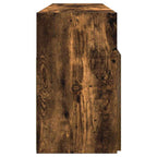 Mobile Porta TV con Luci LED Rovere Fumo 120x30x50 cm