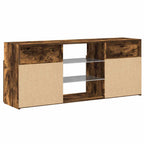 Mobile Porta TV con Luci LED Rovere Fumo 120x30x50 cm