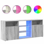 Mobile Porta TV con Luci LED Grigio Sonoma 120x30x50 cm