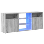 Mobile Porta TV con Luci LED Grigio Sonoma 120x30x50 cm