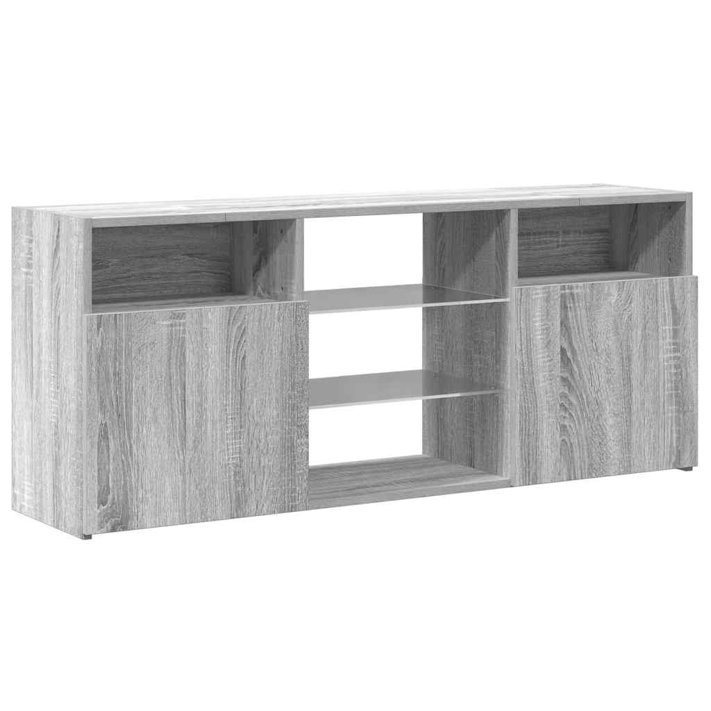 Mobile Porta TV con Luci LED Grigio Sonoma 120x30x50 cm