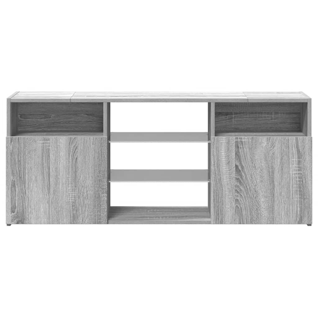 Mobile Porta TV con Luci LED Grigio Sonoma 120x30x50 cm