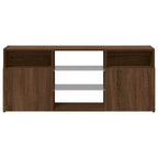 Mobile Porta TV con Luci LED Rovere Marrone 120x30x50 cm