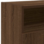 Mobile Porta TV con Luci LED Rovere Marrone 120x30x50 cm