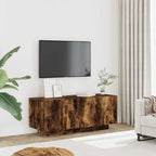 Mobile TV Rovere Fumo 100x35x40 cm in Legno Multistrato