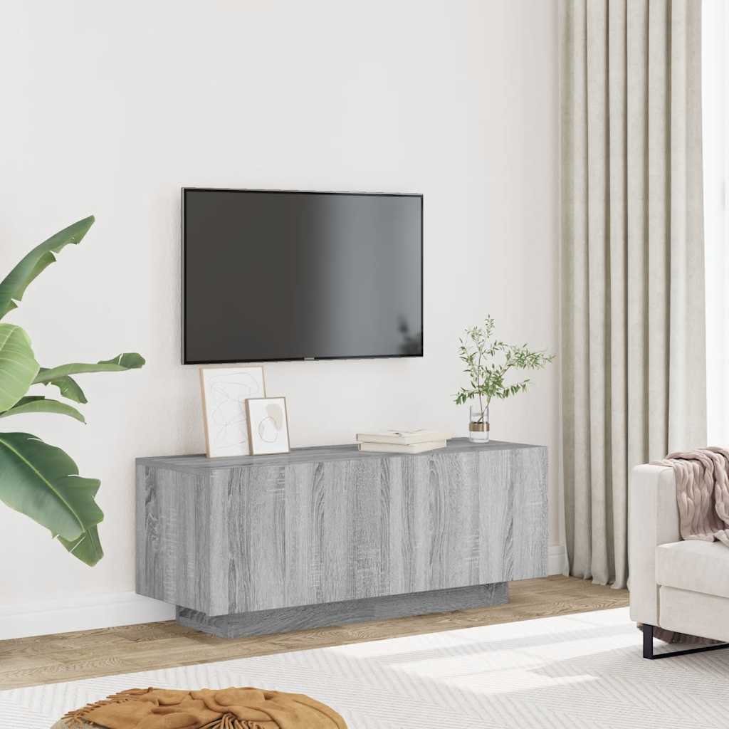 Mobile TV Grigio Sonoma 100x35x40 cm in Legno Multistrato