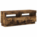 Mobile Porta TV con Luci LED Rovere Fumo 100x35x40 cm