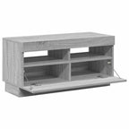 Mobile Porta TV con Luci LED Grigio Sonoma 80x35x40 cm