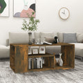 Tavolino da Salotto Rovere Fumo 100x50x40 cm Legno Multistrato
