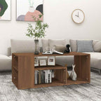 Tavolino Salotto Rovere Marrone 100x50x40cm Legno Multistrato