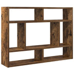 Mensola a Muro Rovere Fumo 75x16x55 cm in Legno Multistrato