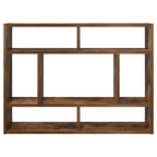 Mensola a Muro Rovere Fumo 75x16x55 cm in Legno Multistrato