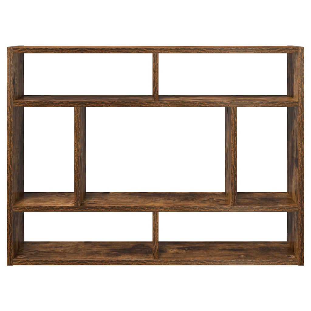 Mensola a Muro Rovere Fumo 75x16x55 cm in Legno Multistrato