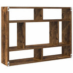 Mensola a Muro Rovere Fumo 75x16x55 cm in Legno Multistrato