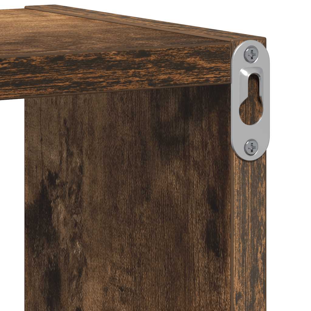 Mensola a Muro Rovere Fumo 75x16x55 cm in Legno Multistrato