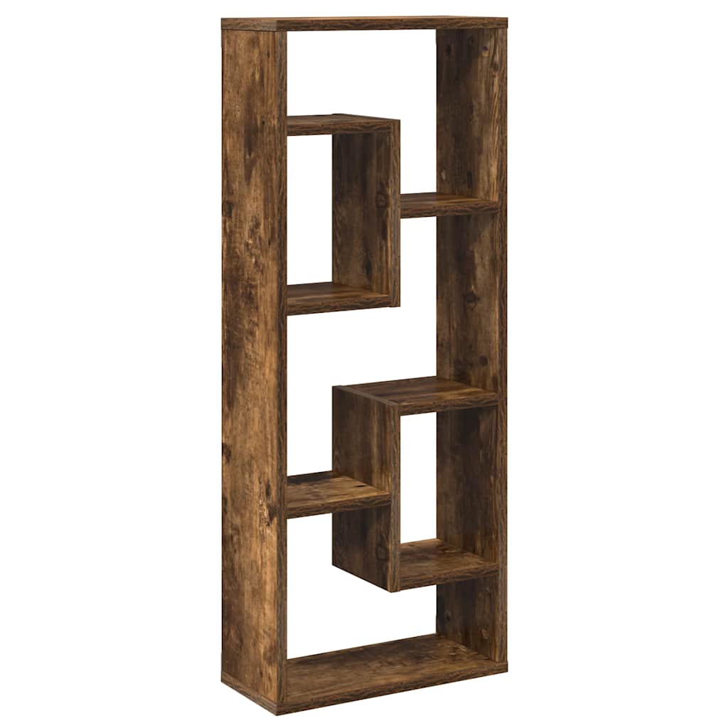 Mensola a Muro Rovere Fumo 36x16x90 cm in Legno Multistrato