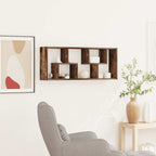 Mensola a Muro Rovere Fumo 36x16x90 cm in Legno Multistrato