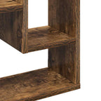 Mensola a Muro Rovere Fumo 36x16x90 cm in Legno Multistrato