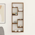 Mensola a Muro Rovere Fumo 36x16x90 cm in Legno Multistrato