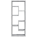 Mensola a Muro Grigio Sonoma 36x16x90 cm in Legno Multistrato