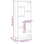 Mensola a Muro Grigio Sonoma 36x16x90 cm in Legno Multistrato