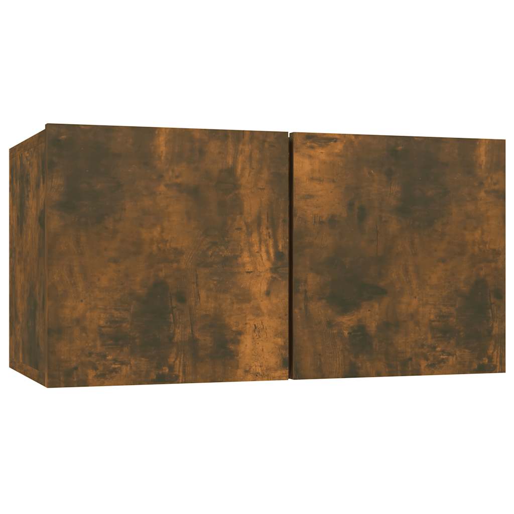 Mobile TV Pensile Rovere Fumo 60x30x30 cm in Legno Multistrato