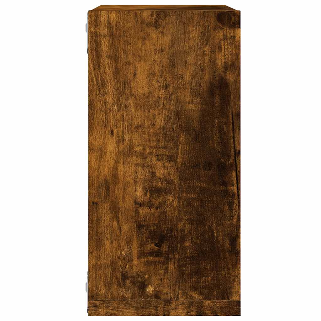 Mensole a Cubo 2 pz Rovere Fumo 30x15x30 cm