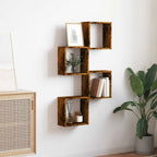 Mensole a Cubo 4 pz Rovere Fumo 30x15x30 cm