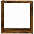 Mensole a Cubo 4 pz Rovere Fumo 30x15x30 cm