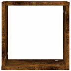 Mensole a Cubo 6 pz Rovere Fumo 30x15x30 cm