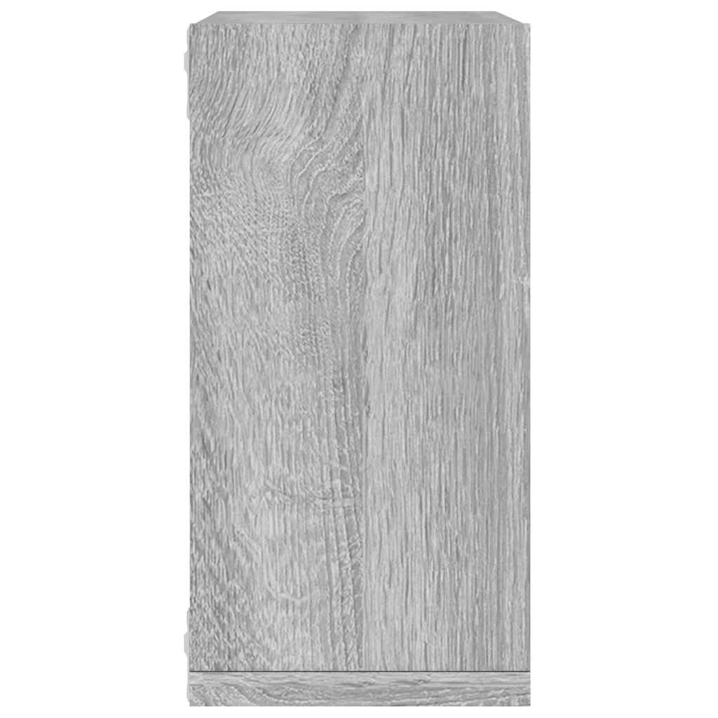 Mensole Parete a Cubo 6 pz Grigio Sonoma 30x15x30 cm
