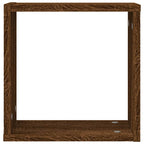 Mensole a Cubo 2 pz Rovere Marrone 30x15x30 cm