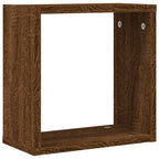Mensole a Cubo 4 pz Rovere Marrone 30x15x30 cm