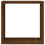 Mensole a Cubo 4 pz Rovere Marrone 30x15x30 cm