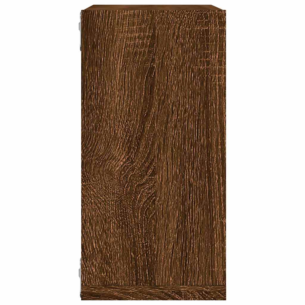 Mensole a Cubo 4 pz Rovere Marrone 30x15x30 cm