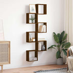 Mensole a Cubo 6 pz Rovere Marrone 30x15x30 cm