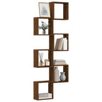 Mensole a Cubo 6 pz Rovere Marrone 30x15x30 cm
