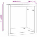 Scaffali da parete 2 pcs Rovere fumé 26 x 15 x 26 cm