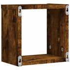 Scaffali da parete 4 pcs Rovere fumé 26 x 15 x 26 cm