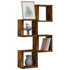 Scaffali da parete 4 pcs Rovere fumé 26 x 15 x 26 cm