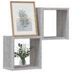 Scaffali da parete 2 pcs Grigio Sonoma 26 x 15 x 26 cm